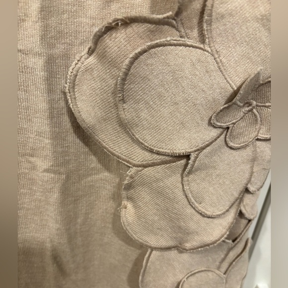 WORN ONCE - LULUS Unique Blooms Beige Applique Floral Sweater Knit Maxi Dress - Picture 13 of 14